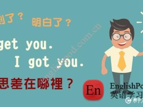 i got you和i get you意思的异同点整理